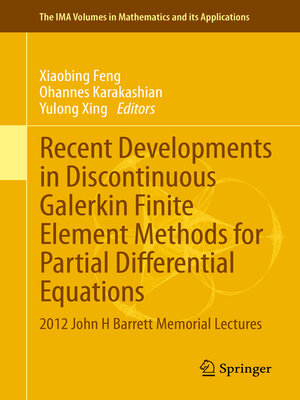 cover image of Recent Developments in Discontinuous Galerkin Finite Element Methods for Partial Differential Equations